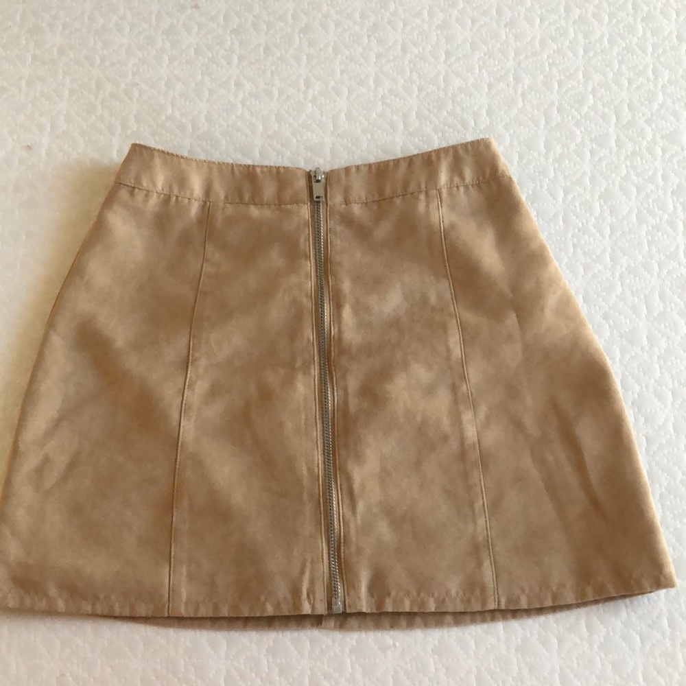 Zip up mini skirt